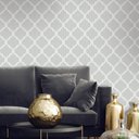 Ver imagem 2 de Papel de Parede Geométrico Cinza Vinilico Lavável+ Cola para Aplicação