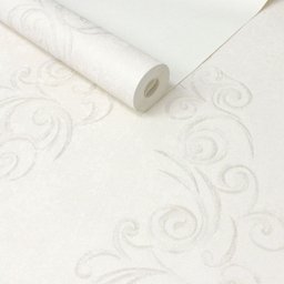 Papel de Parede Arabesco Off-white Leve Glitter Vinilico Lavável+ Cola para Aplicação - 1