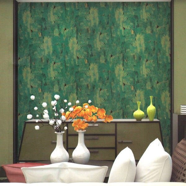 Papel de Parede Cimento Queimado Verde - Imperio Coleção Trinity - 190409 - 2