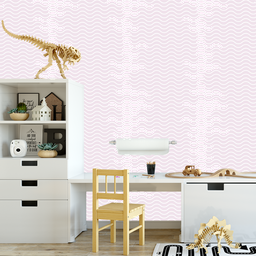 Papel de Parede Adesivo Ondas Rosa Enxoval Quarto Bebê 18m - 4