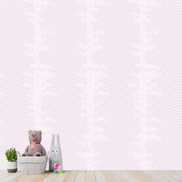 Papel de Parede Adesivo Ondas Rosa Enxoval Quarto Bebê 18m - 3