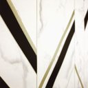 Ver imagem 3 de Papel de Parede Mármore Estilizado Bege e Preto + Cola Inclusa