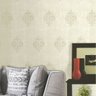 Papel de Parede Colonial Bege com Leve Brilho - Imperio Coleção Trinity - 190440 - 2