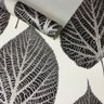 Papel de Parede Folhagem Branco e Preto Vinilico Lavável+ Cola para Aplicação - 3