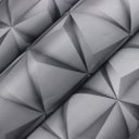 Ver imagem 6 de Papel de Parede Efeito 3d Geométrico Cinza+ Cola para Aplicação