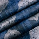 Ver imagem 3 de Papel de Parede Mandalas Efeito Manchado Azul e Prata Vinilico Lavável+ Cola para Aplicação