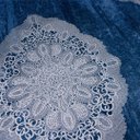 Ver imagem 4 de Papel de Parede Mandalas Efeito Manchado Azul e Prata Vinilico Lavável+ Cola para Aplicação