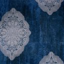 Ver imagem 2 de Papel de Parede Mandalas Efeito Manchado Azul e Prata Vinilico Lavável+ Cola para Aplicação