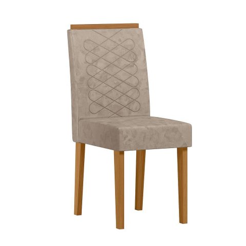 Cadeira Sala Jantar Aurea Kit 2 Ype/suede Marrom