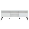 Rack para TV 65 Polegadas com Pés Retrô e 2 Portas Paris Multimóveis Branco/Preto - 6
