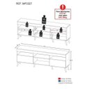 Ver imagem 4 de Rack para TV 65 Polegadas com Pés Retrô e 2 Portas Paris Multimóveis Preto