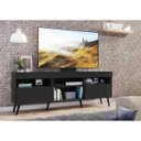 Ver imagem 7 de Rack para TV 65 Polegadas com Pés Retrô e 2 Portas Paris Multimóveis Preto