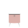 Mesa de Cabeceira 100% Mdf com 1 Gaveta Doçura Multimóveis Branco/cinza/rosa - 2