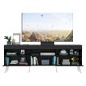 Rack para TV 65 Polegadas com Pés Retrô e 2 Portas Paris Multimóveis Preto/Branco - 5