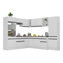 Ver imagem 1 de Armário de Cozinha Completa de Canto com Rodapé Veneza Multimóveis V2082 Branco/Preto