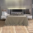 Ver imagem 1 de Cabeceira Queen com Espelho, LED e 2 Mesas de Apoio 2 Gavetas Fiorella Mavaular