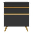Ver imagem 3 de Balcão de Cozinha para Cooktop 70 cm Multimóveis Veneza GB 1 Porta 1 Gaveta Preto