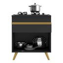 Ver imagem 4 de Balcão de Cozinha para Cooktop 70 cm Multimóveis Veneza GB 1 Porta 1 Gaveta Preto