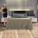 Ver imagem 4 de Cabeceira Queen com Espelho, LED e 2 Mesas de Apoio 4 Gavetas Fiorella Mavaular