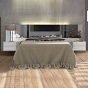 Ver imagem 1 de Cabeceira Queen com Espelho, LED e 2 Mesas de Apoio 4 Gavetas Fiorella Mavaular