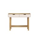 Ver imagem 2 de Aparador Buffet Orgânico Curvo 100% BP 2 Gavetas 100cm com Pés Cilíndricos em Madeira Maciça Aura Branco/Offwhite/Hanover