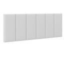 Ver imagem 1 de Cabeceira Cama Casal King Modulo 1,95 Itália Estofada Suspensa - Branco