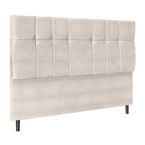 Cabeceira Audi X1 Bege Estofada para Cama Box Casal Queen Size 164cm Quarto Luxo