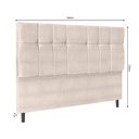 Ver imagem 2 de Cabeceira Audi X1 Bege Estofada para Cama Box Casal Queen Size 164cm Quarto Luxo