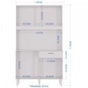 Ver imagem 3 de Cozinha Compacta Cassia 8 Portas 1 Gaveta Branco - Poquema