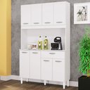 Ver imagem 1 de Cozinha Compacta Cassia 8 Portas 1 Gaveta Branco - Poquema