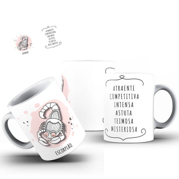 Caneca - Escorpião (com interior e alça branca) - 1