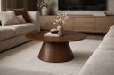 Ver imagem 1 de Mesa de Centro em Lâmina Natural 90cm Design Contemporâneo Desirée Oona Design Castanho
