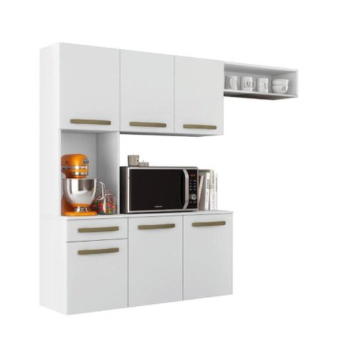 Armário de Cozinha Suspenso Luna 6 Portas 1 Gaveta MDF-MDP 165cm Aramóveis