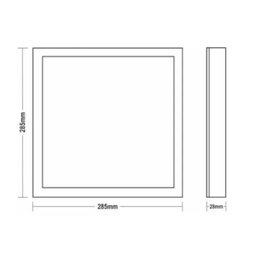 Painel Led 24W Lux Quadrado Sobrepor Branco 4000K Taschibra - 2