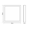 Painel Led 24W Lux Quadrado Sobrepor Branco 4000K Taschibra - 2