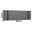 Ver imagem 5 de Painel Suspenso Cabeceira Dobrável Pietro para Cama Box Queen Size 160cm Boucle:bouclê Cinza Grafite