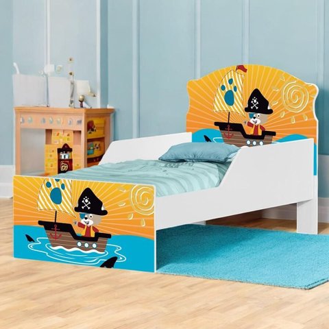 Cama Infantil Tick Pirata do Mar com Colchão