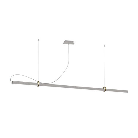 Pendente Led Office Branco e Dourado Lixado 3000k 18w Spotline