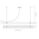 Ver imagem 3 de Pendente Led Office Branco e Dourado Lixado 3000k 18w Spotline