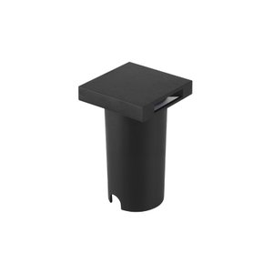 Balizador de Solo Preto Led Taschibra Flat 1 Facho 0.5w 3000k - Preto - Luz Quente 3000k