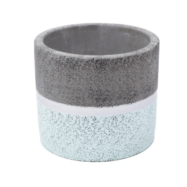 Vaso Concreto Dual Line Colors Cinza/verde - 2