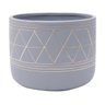 Cachepot de Concreto Golden Geometric Lines Cinza - 1