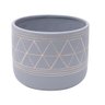 Cachepot de Concreto Golden Geometric Lines Cinza - 3