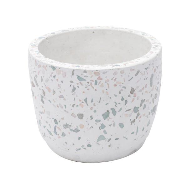 Cachepot cerâmica Ice Granilite branco - 1