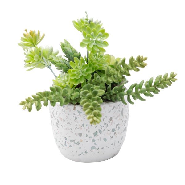 Cachepot cerâmica Ice Granilite branco - 4