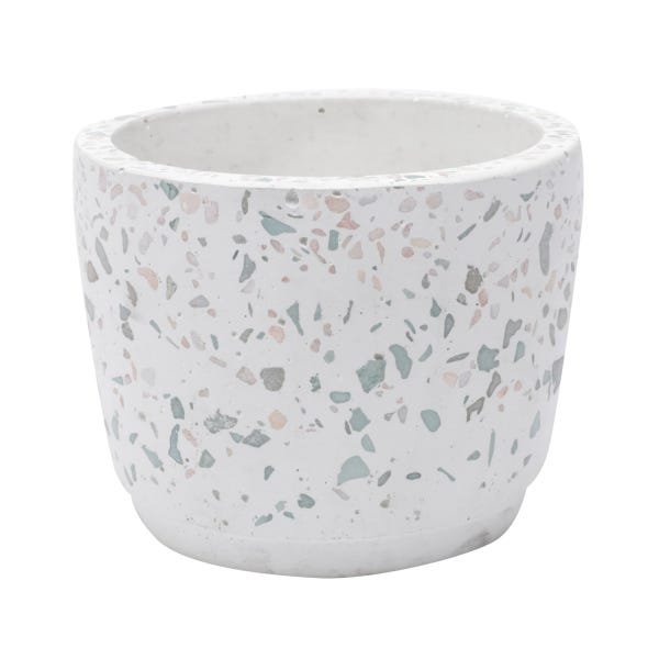 Cachepot cerâmica Ice Granilite branco - 2