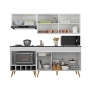 Ver imagem 5 de Armário de Cozinha Modulada Completa com Balcão 190cm Veneza Multimóveis MP2420 Branco