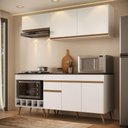 Ver imagem 1 de Armário de Cozinha Modulada Completa com Balcão 190cm Veneza Multimóveis MP2420 Branco