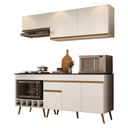 Ver imagem 2 de Armário de Cozinha Modulada Completa com Balcão 190cm Veneza Multimóveis MP2420 Branco