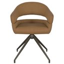 Ver imagem 2 de Cadeira Hanover Base Corten - Pu Caramelo